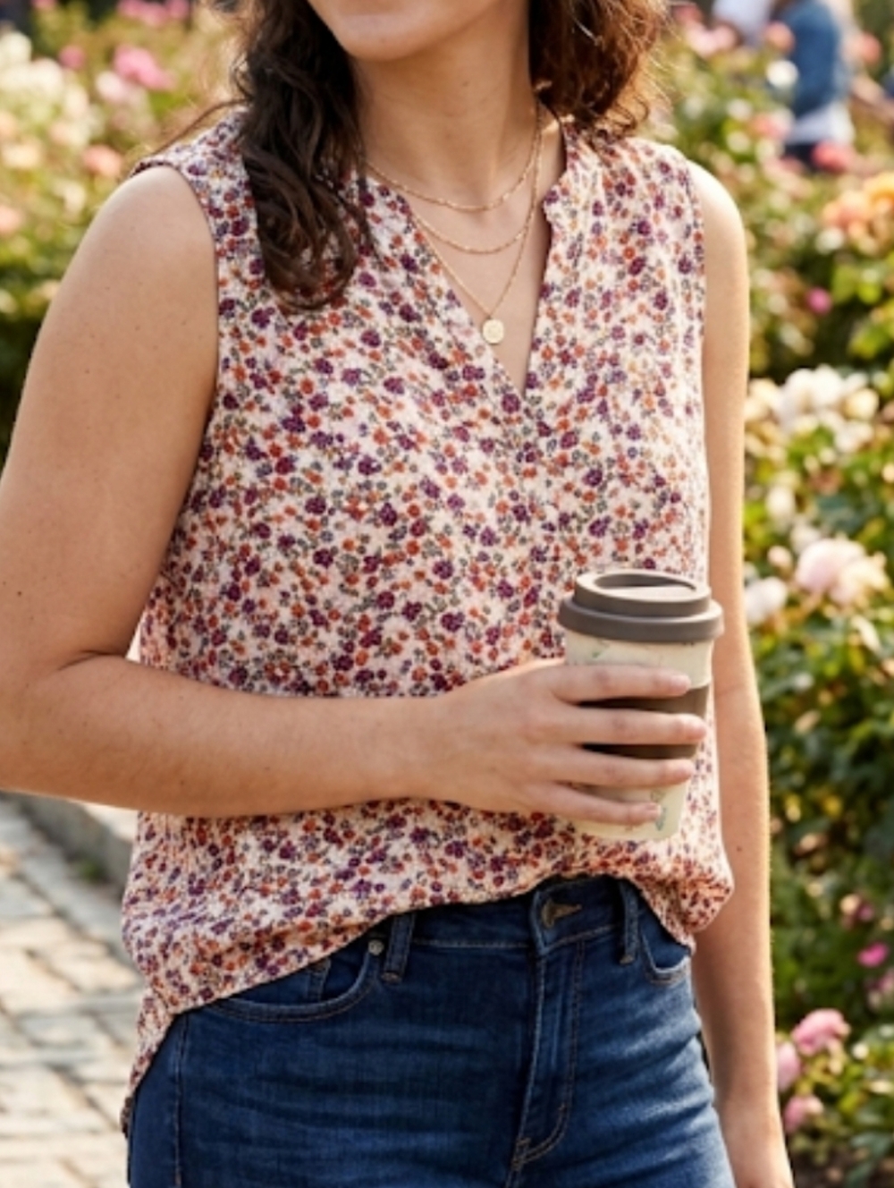 Market & Spruce Multicolor Floral Blouse